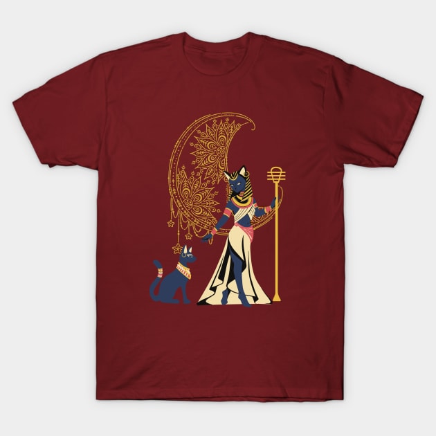 Egyptian Goddess Bastet T-Shirt by Hypnotic Highs